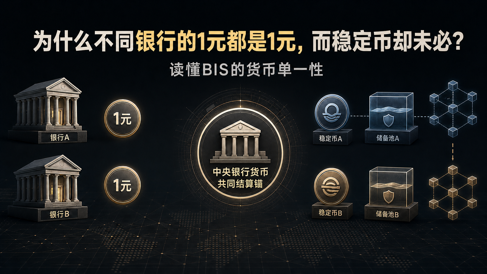 为什么不同银行的1元都是1元,而稳定币却未必?