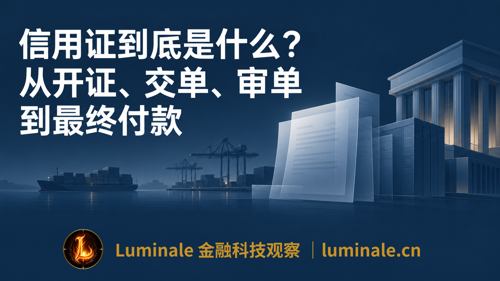信用证到底是什么?从开证、交单、审单到最终付款|Luminale金融科技观察
