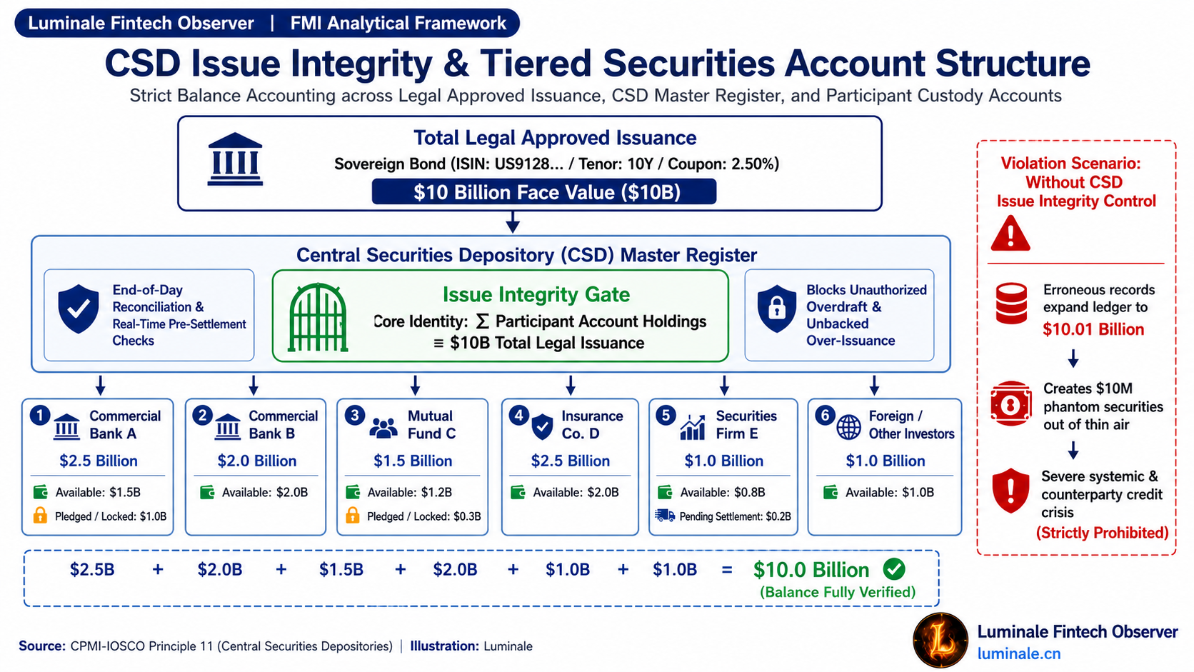 CSD Issue Integrity and Tiered Securities Account Structure | Luminale based on PFMI Principle 11